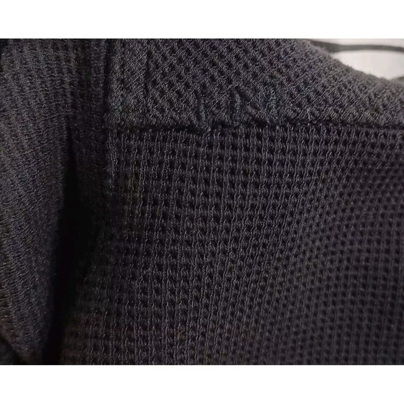 Lululemon Shift Stitch Hoodie Men's L Black Waffle Knit Thermal Pullover Shirt - Picture 5 of 6